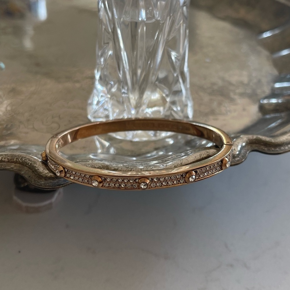 Michael Kors pave rhinestone sparkle studded bracelet bangle